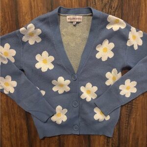Willow & Wind Blue Floral Cardigan